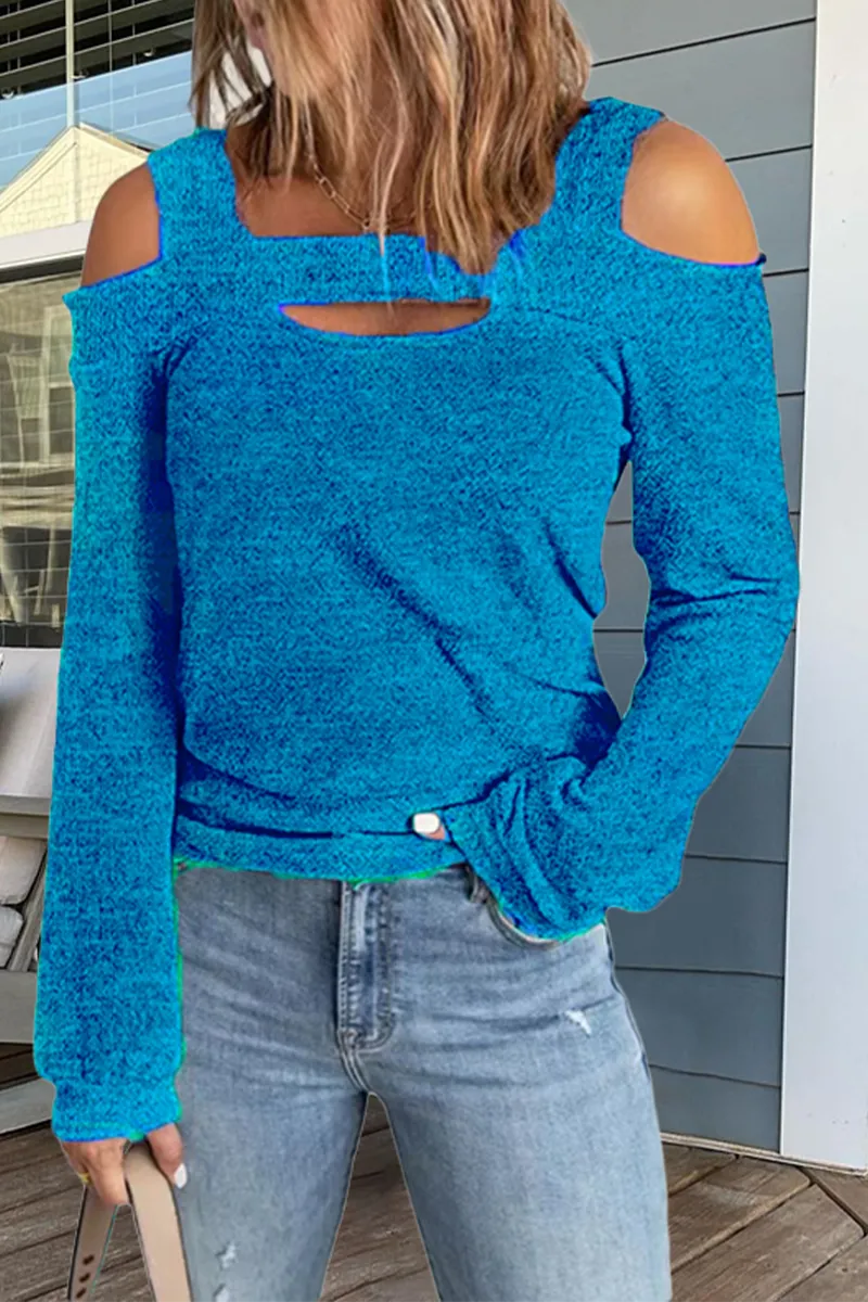 Dunnmall Casual Solid Patchwork Square Collar Tops(7 Colors)