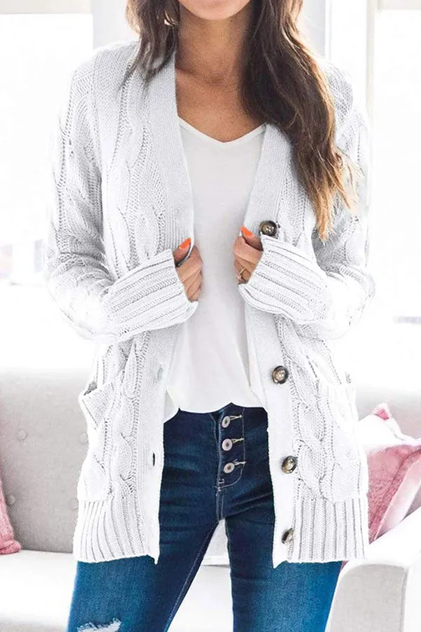 Dunnmall Casual V-Neck Single Breasted Coat