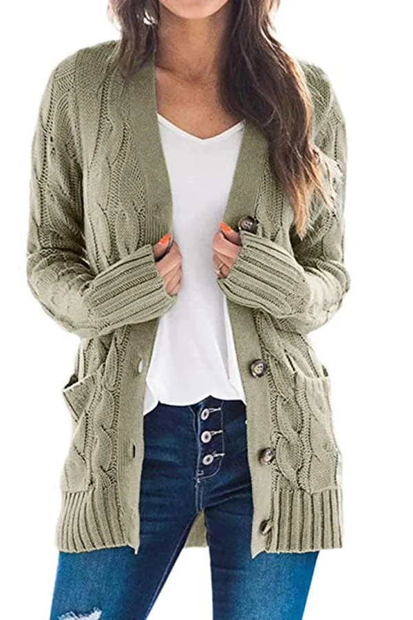 Dunnmall Casual V-Neck Single Breasted Coat