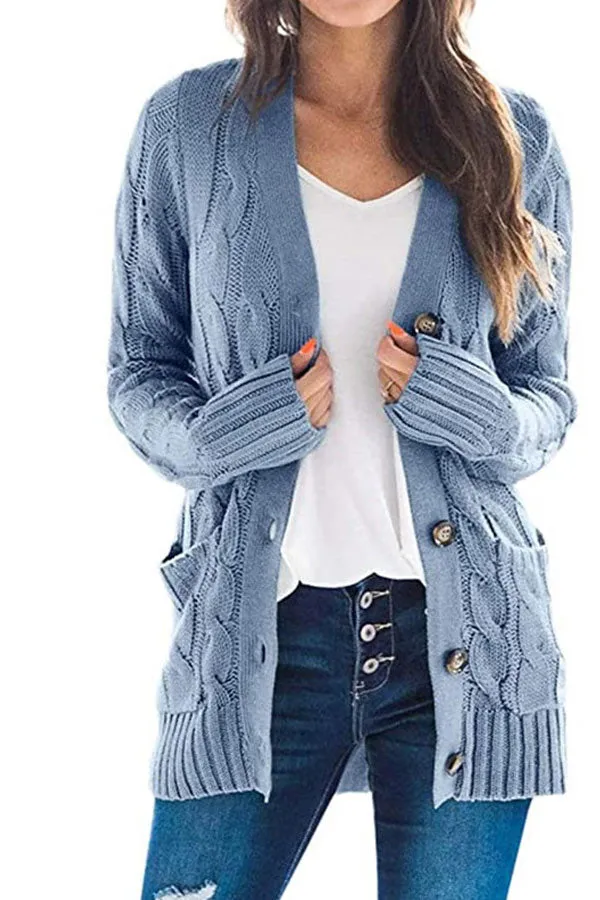 Dunnmall Casual V-Neck Single Breasted Coat