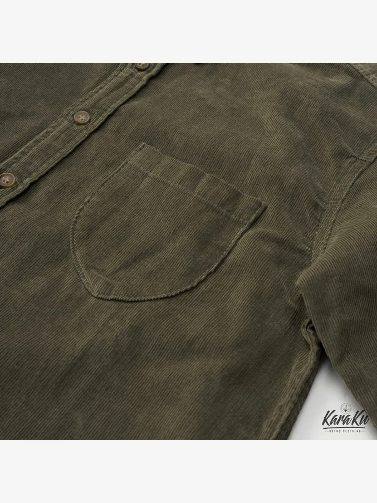 Elbow Patch Corduroy Work Shirt
