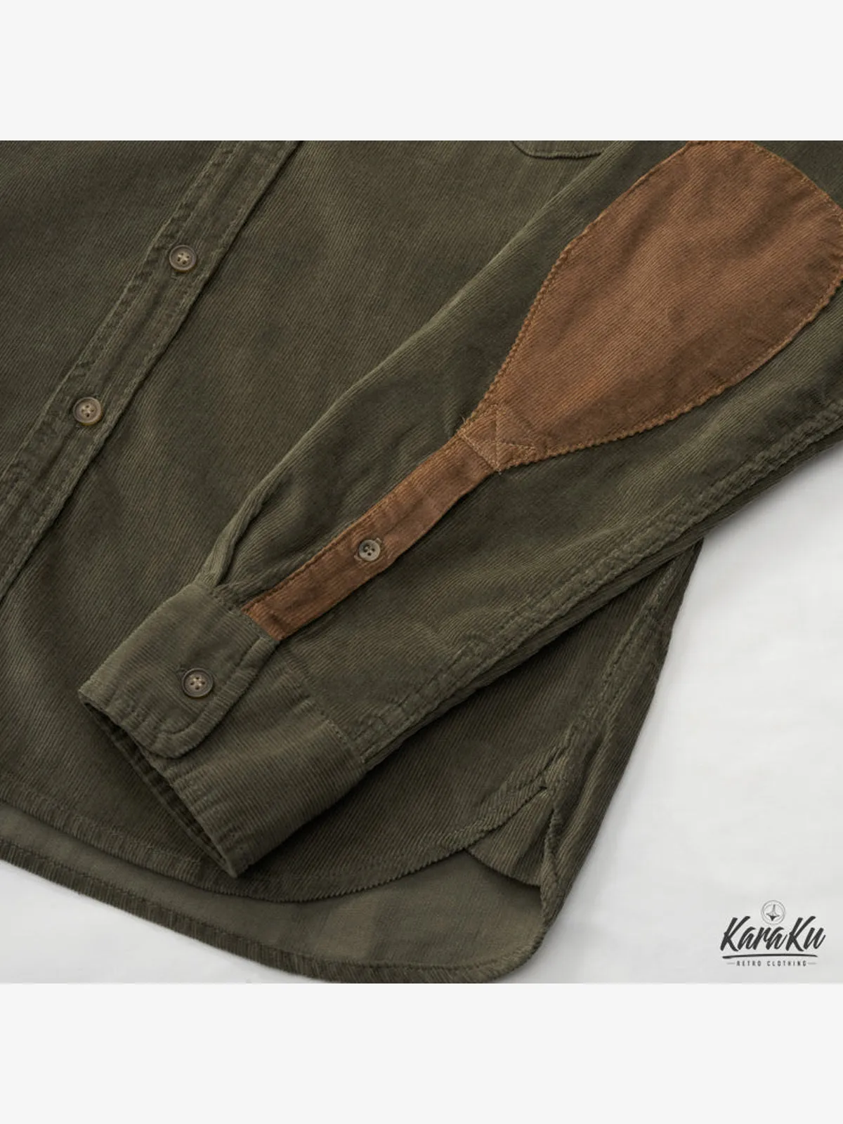 Elbow Patch Corduroy Work Shirt