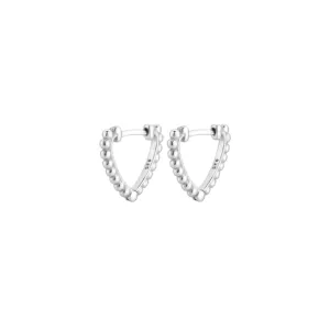Ethnic Style Beaded Heart Hoop(s)