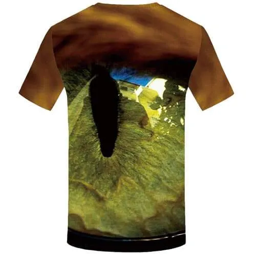 Eye T-shirt Men Harajuku Tshirts Novelty Abstract T shirts Funny Mountain T-shirts Graphic Fire Tshirt Printed Short Sleeve