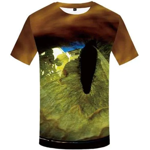 Eye T-shirt Men Harajuku Tshirts Novelty Abstract T shirts Funny Mountain T-shirts Graphic Fire Tshirt Printed Short Sleeve