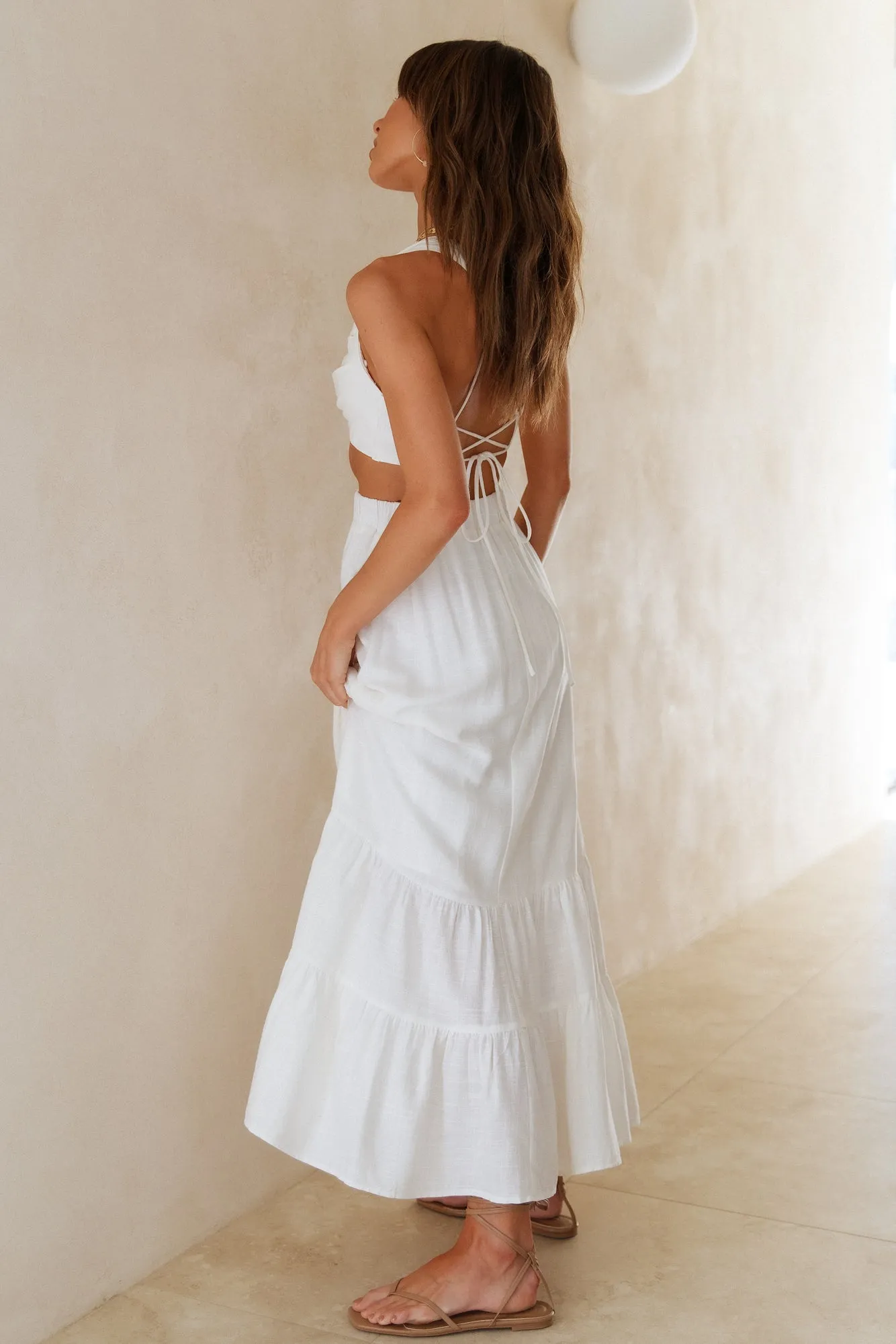 Fixed Focus Maxi Skirt White