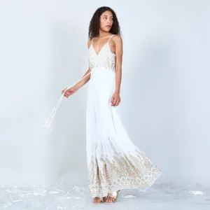 Floral print wrap maxi dress wholesale