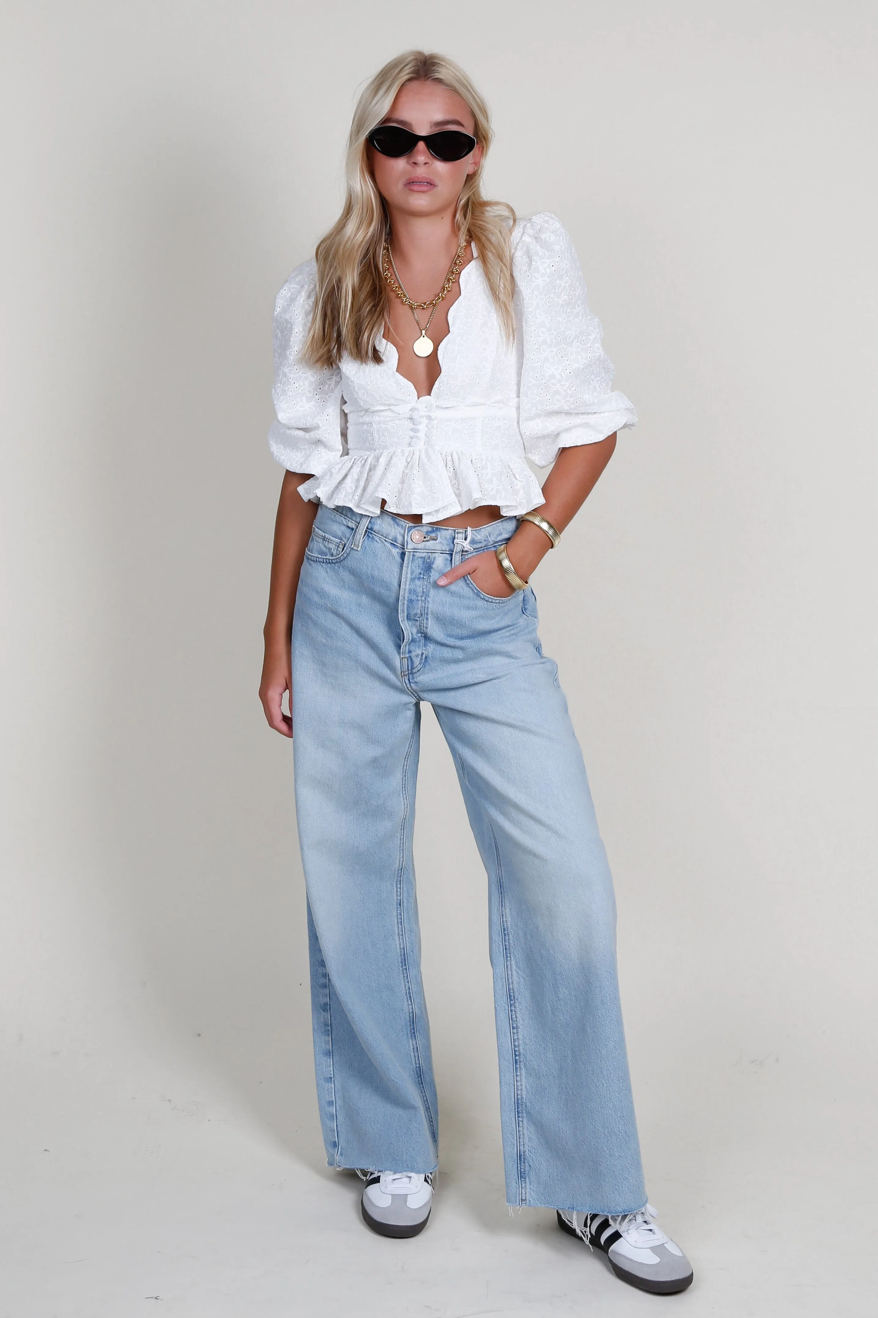 FOR LOVE & LEMONS | Marseille Top - White