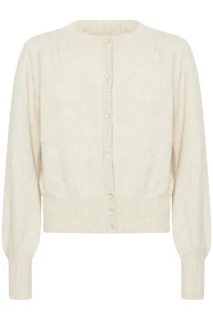 Fransa Elly Cardigan in Limestone Melange