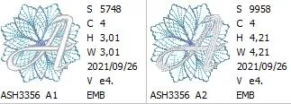 Frost and Frozen Monogram Letter A