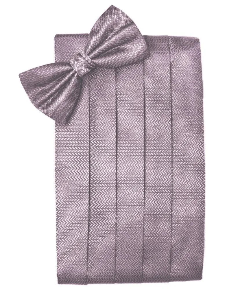 Frosty Pink Herringbone Kids Cummerbund
