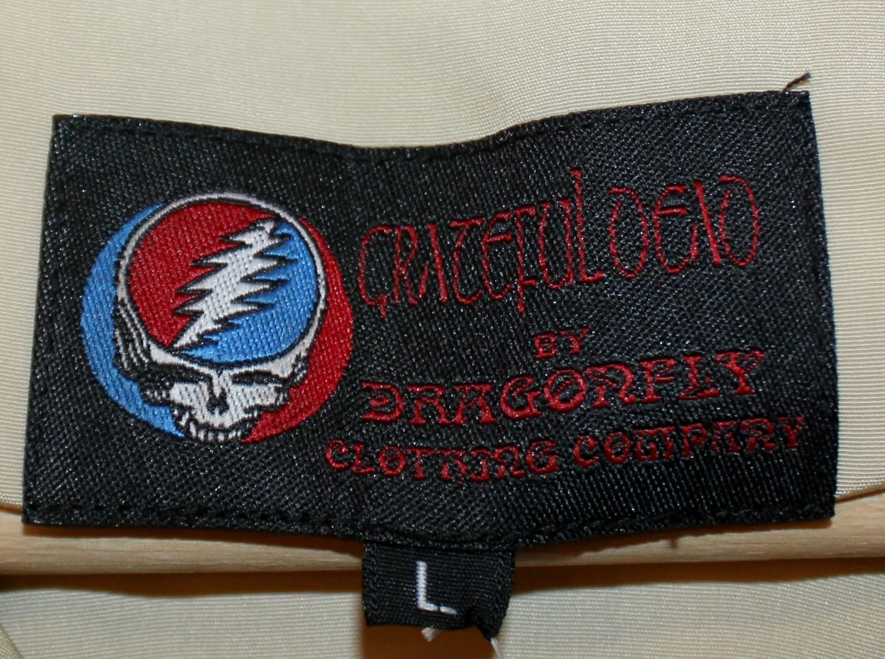 Grateful Dead Rose Skull Dragonfly Button-Up Shirt: L