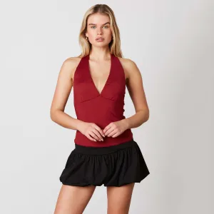 Haley Halter Neck Crop Top