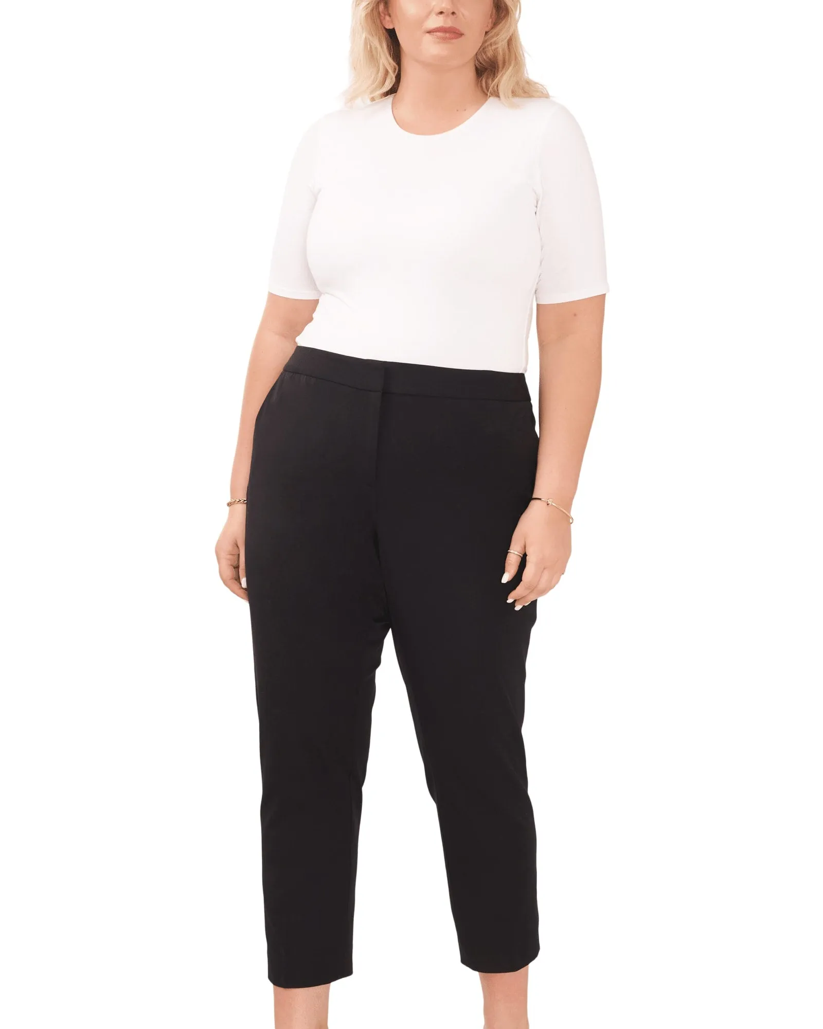 Hazel Front Zip Twill Pant | RICH BLACK