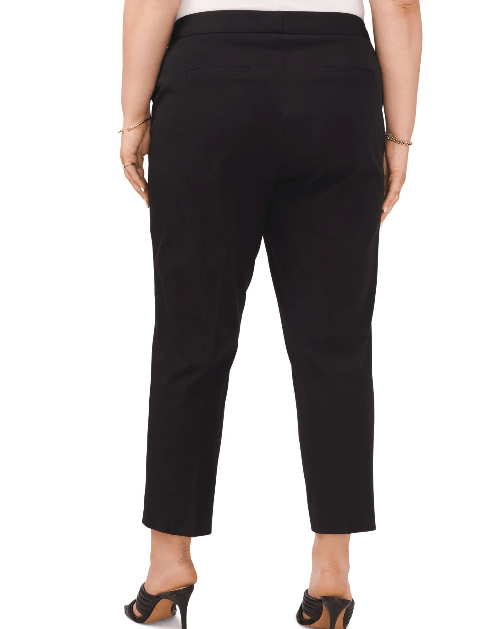 Hazel Front Zip Twill Pant | RICH BLACK