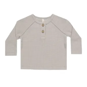 Henley Knit Top - Fog - FINAL SALE