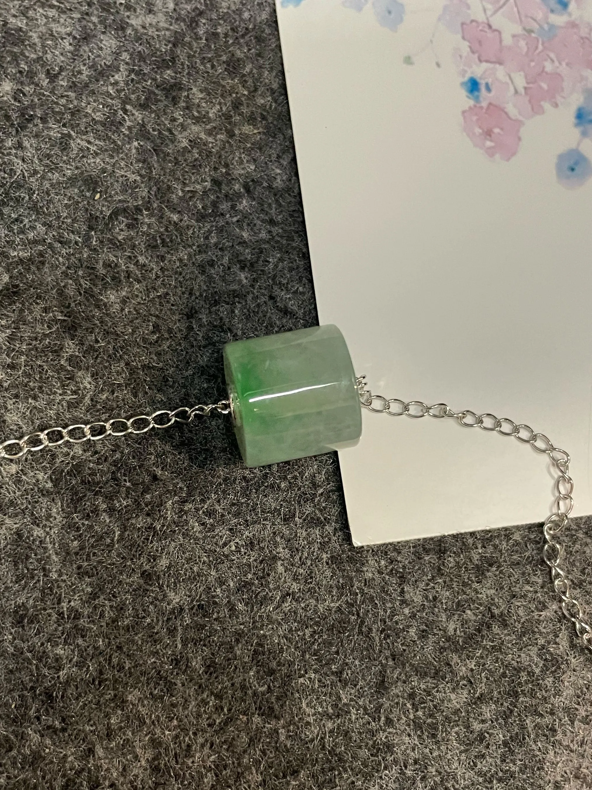 Icy Green Jade Barrel Necklace - Lu Lu Tong 路路通 (NJN035)