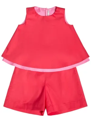 Il Gufo   Stretch poplin sleeveless top &amp; shorts 