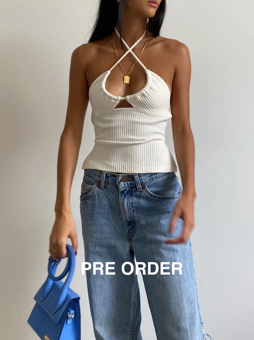 Ivory Bikini Tie Top