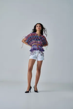 Jasmine Ikat Print Blouse