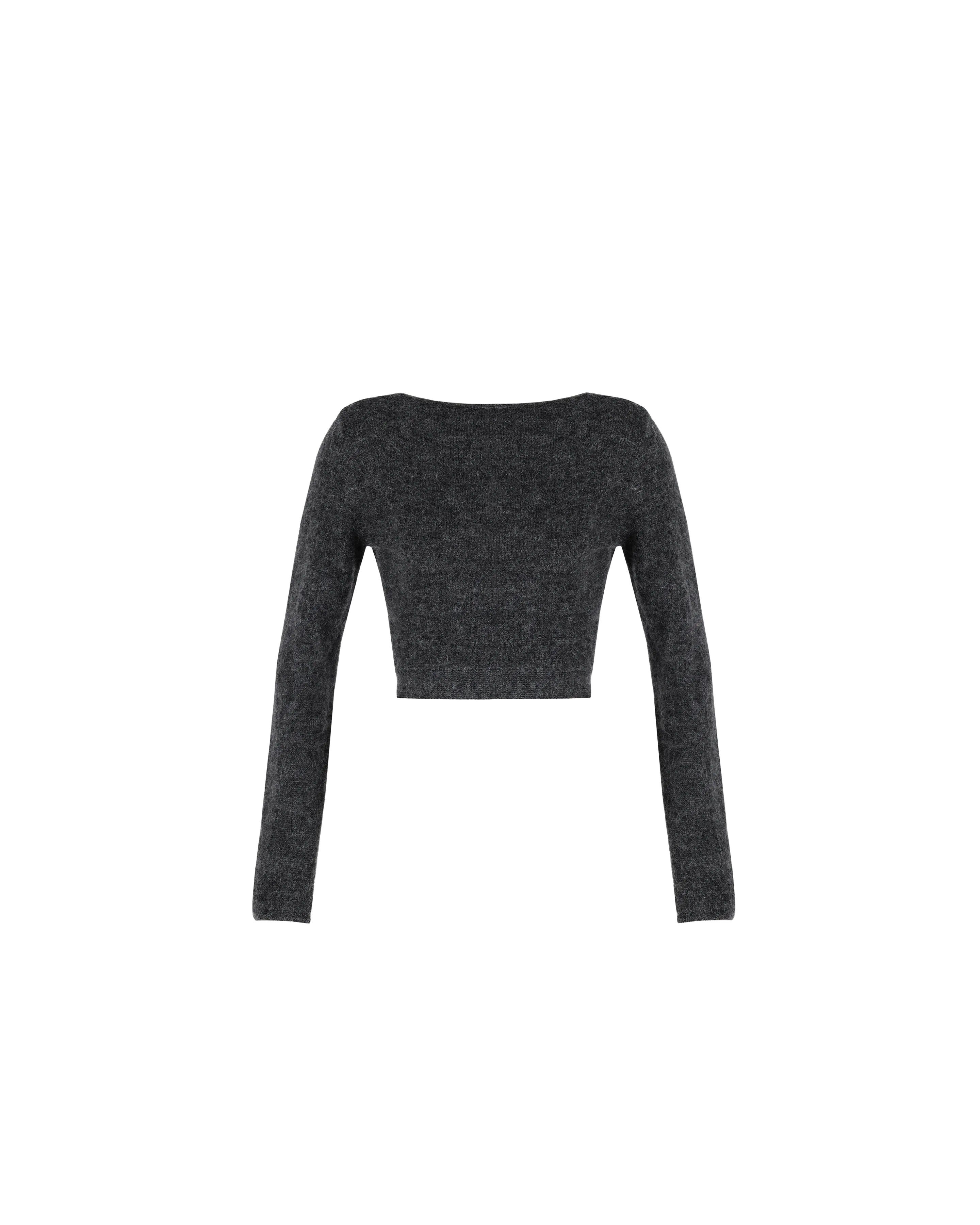 JUDE TIE-BACK SWEATER CHARCOAL