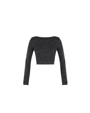 JUDE TIE-BACK SWEATER CHARCOAL