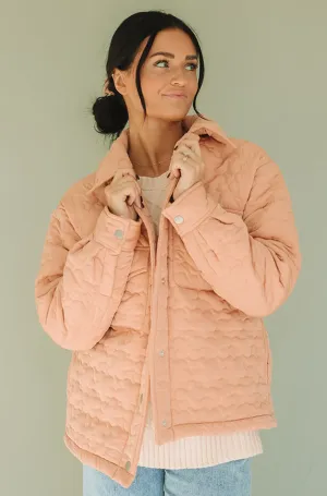 June Quilted Dusty Apricot Jacket - FINAL SALE