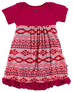 KicKee Pants Strawberry Mayan Pattern One Piece Dress Romper