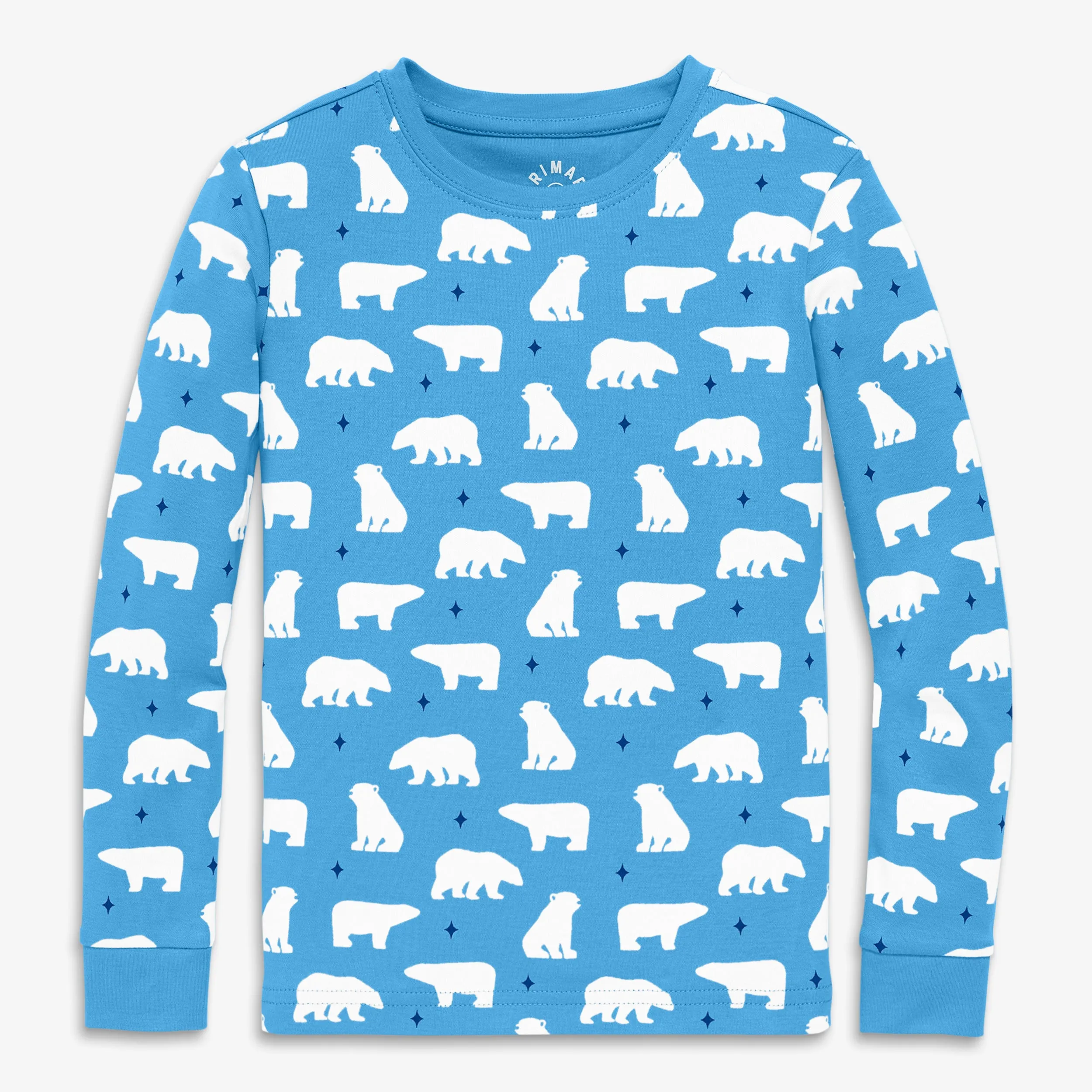 Kids organic long sleeve PJ top in bear hugs