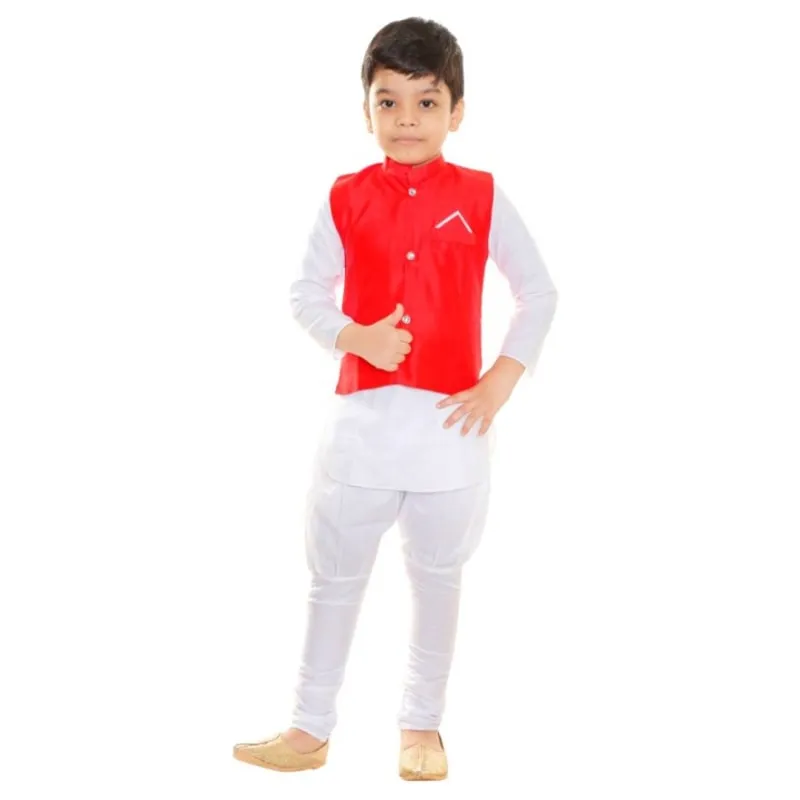 Kids Stylish Ethnic Wear - Modi Jacket, Kurta & Pyjama