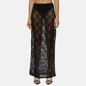 Ksubi Women's Veneda Slip Skirt Black Lace