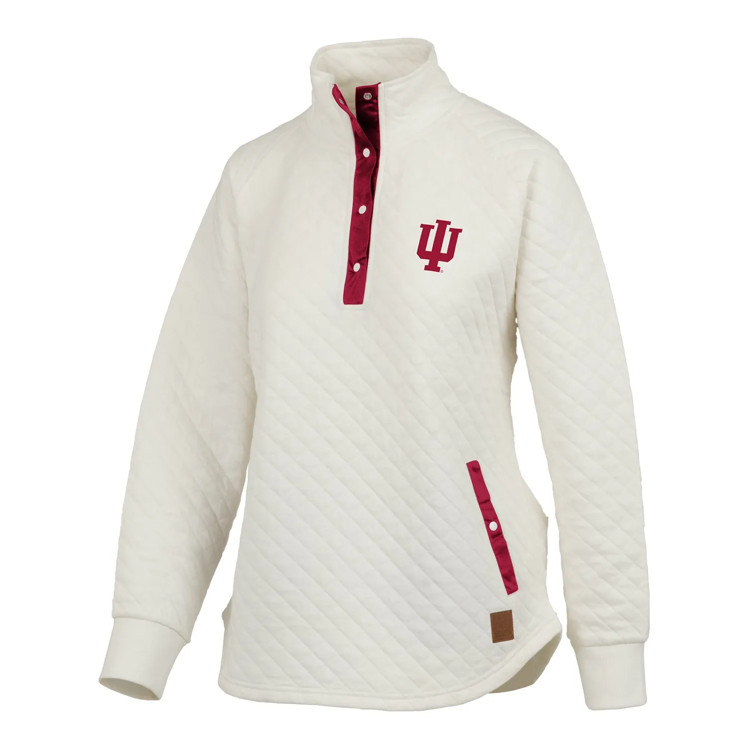 Ladies Indiana Hoosiers Quilted Ivory Jacket