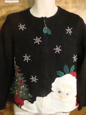 Large Santa Cheesy Christmas Sweater