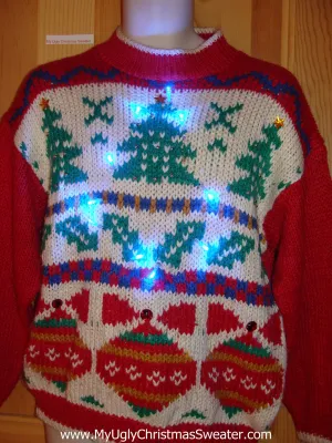 Light Up 80s Vintage Ugly Christmas Sweater