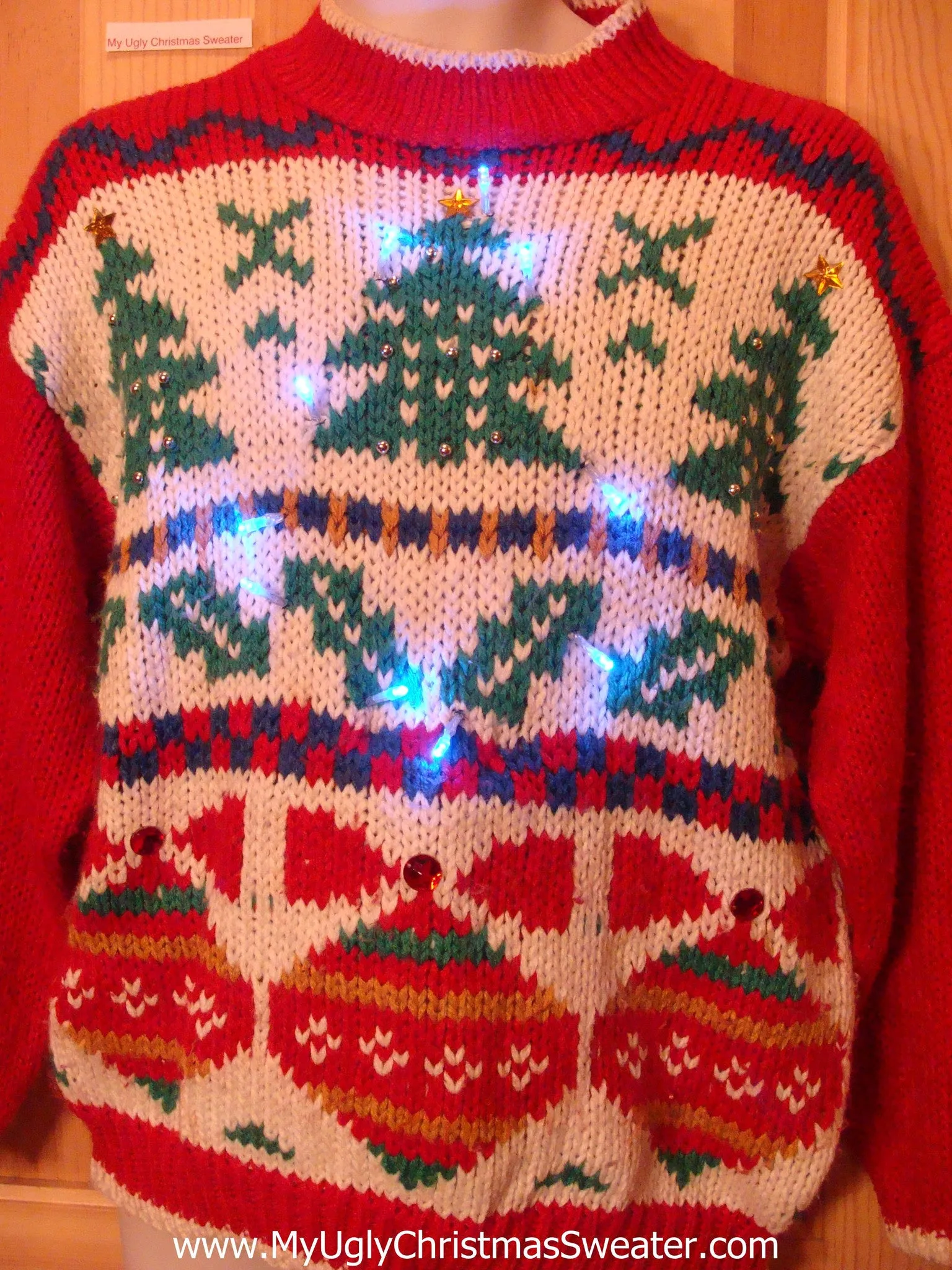 Light Up 80s Vintage Ugly Christmas Sweater