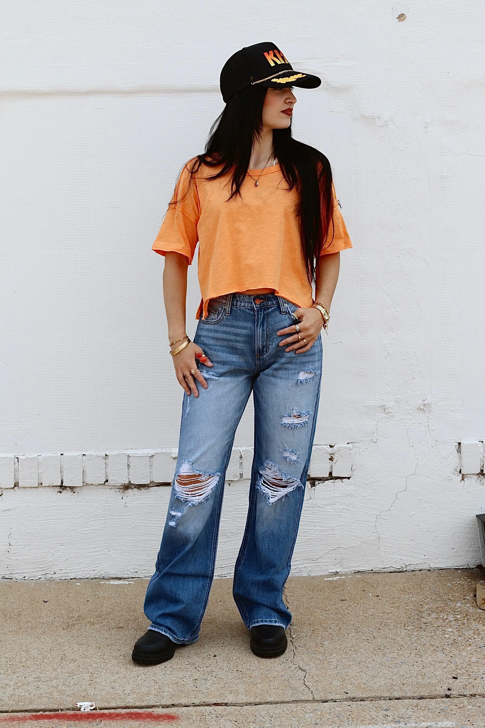 Lilly High Rise Wide Straight Jeans