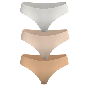 Low Rise Thong 3 Pack [Light Neutrals]