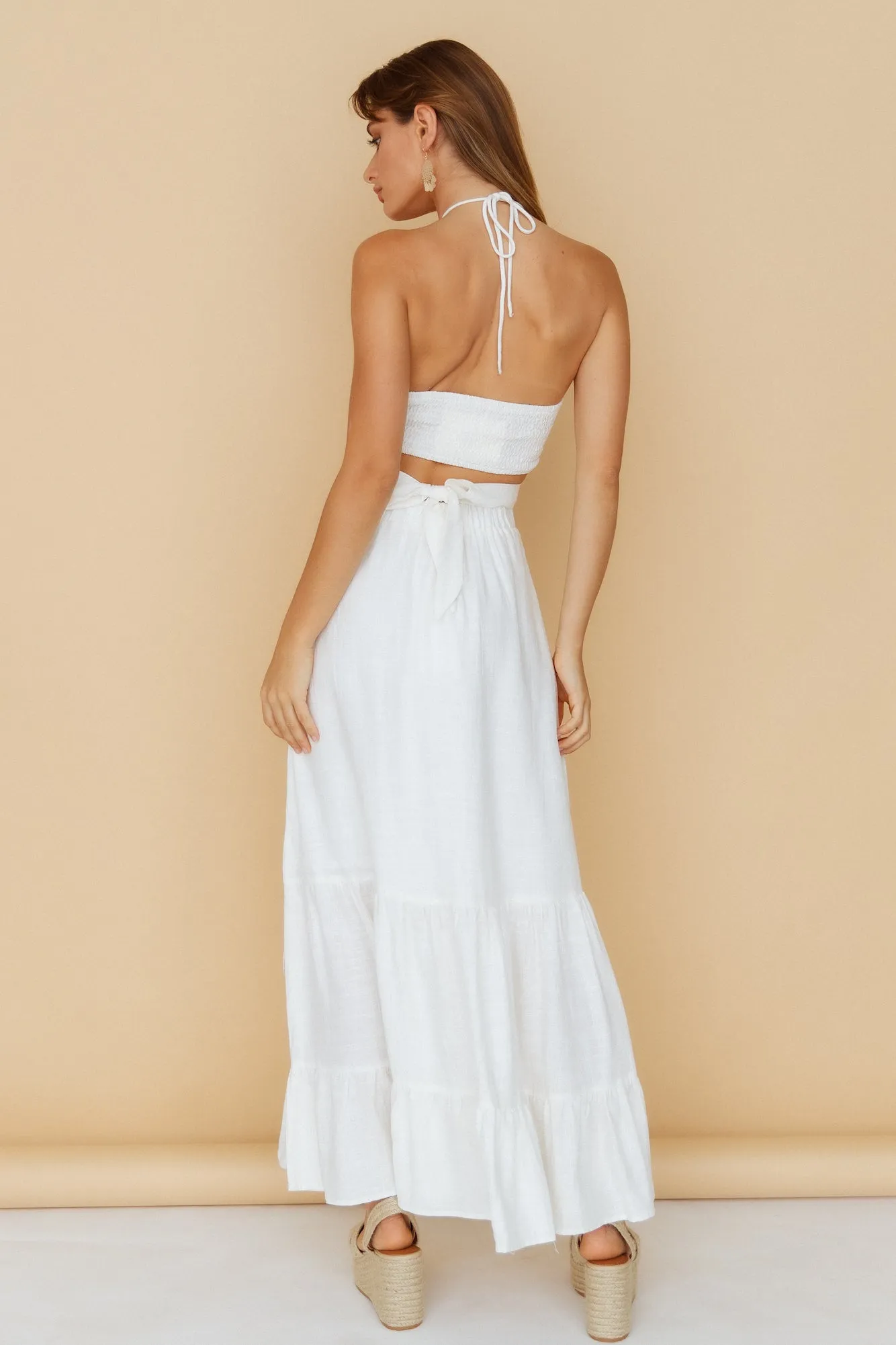 Make It Simple Maxi Skirt White