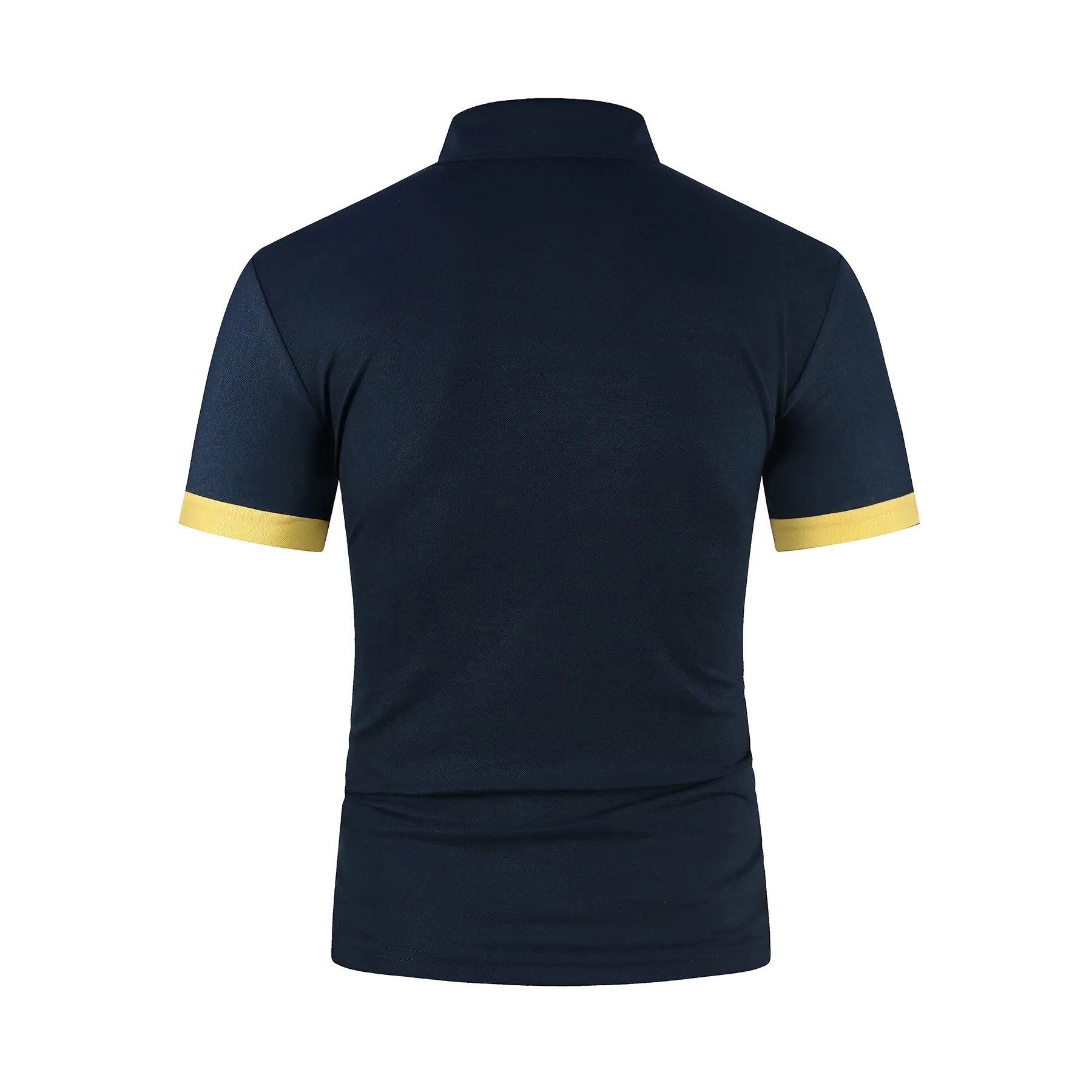 Men Polo Shirt Short Sleeve Contrast Color Summer Streetwear