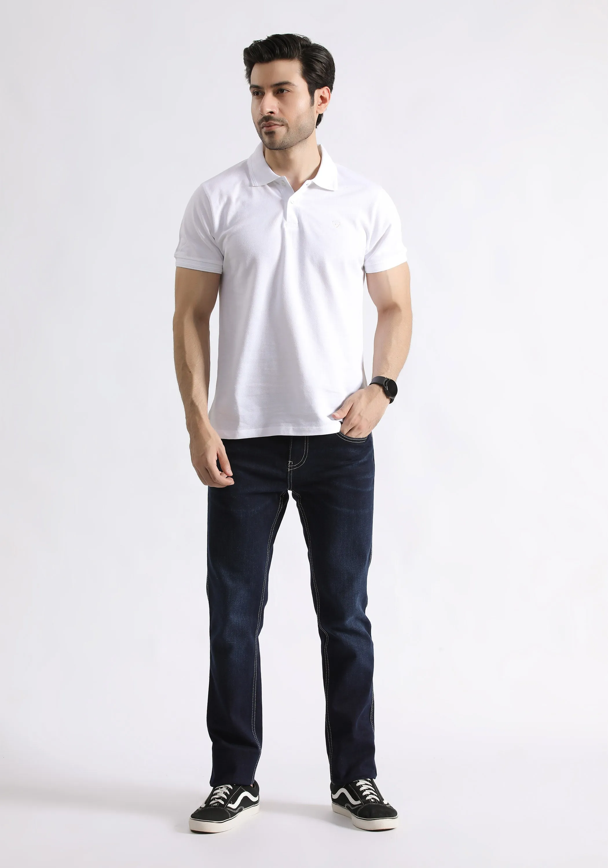 Men White Polo Shirt