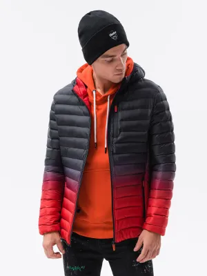 Men'S Quilted Transition Jacket Avalanche Black-Red