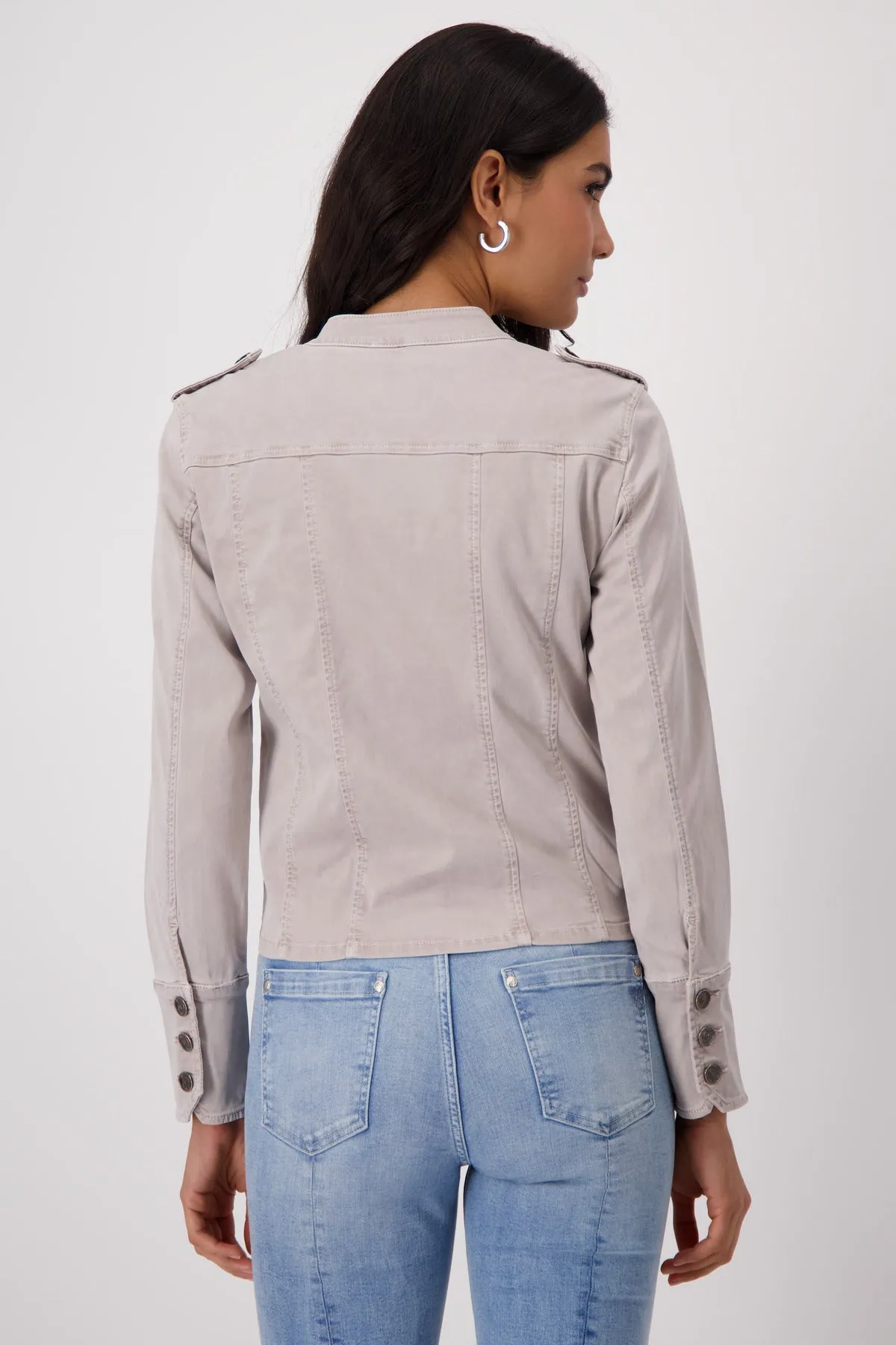 MONARI Washed Grey Denim Jacket