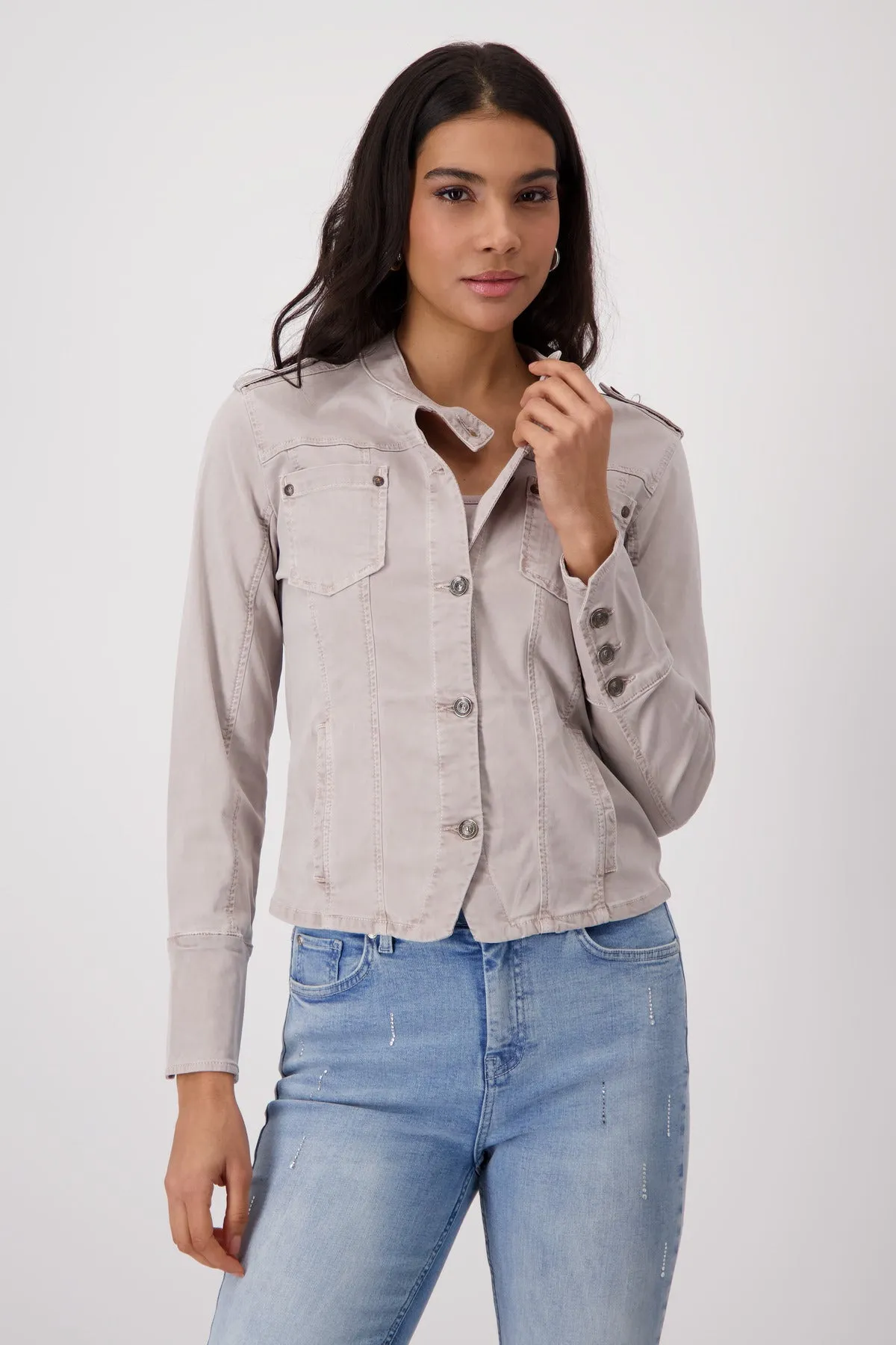 MONARI Washed Grey Denim Jacket