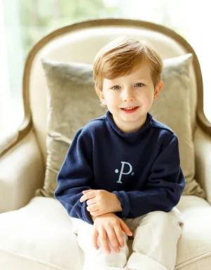 Monogrammed roll neck sweater