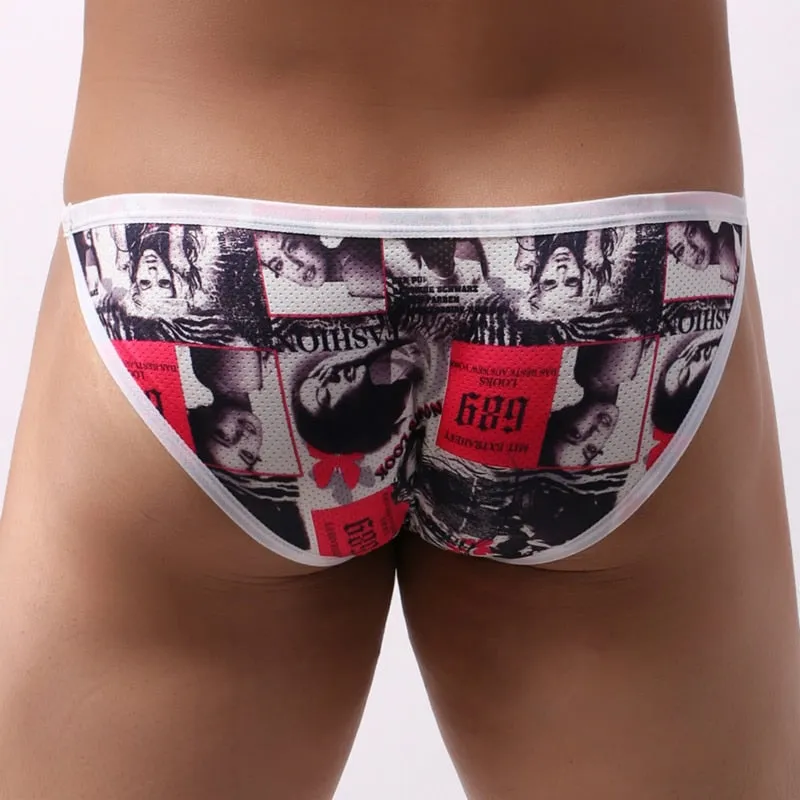 Multi-Color Pattern Breathable Man Brief Thongs