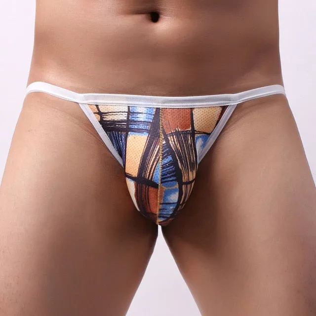 Multi-Color Pattern Breathable Man Brief Thongs