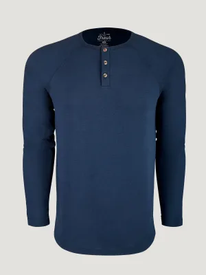 Navy Slim Fit Long Sleeve Henley FINAL SALE