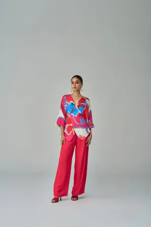 Nina Ikat Print Blouse