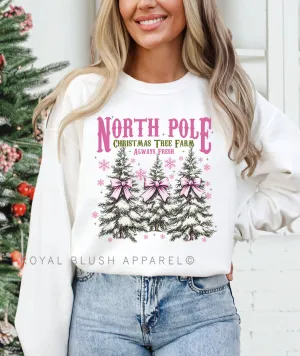 North Pole Christmas Tree Farm Sweatshirt