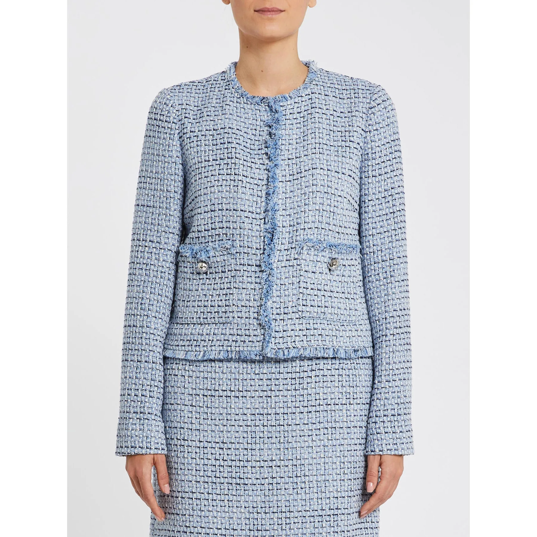 PENNY BLACK Blue Tweed Jacket